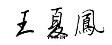 王正良王夏鳳行書個性簽名怎么寫