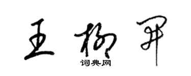 梁錦英王柳開草書個性簽名怎么寫