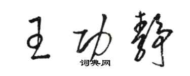 駱恆光王功靜草書個性簽名怎么寫