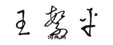 駱恆光王繁平草書個性簽名怎么寫