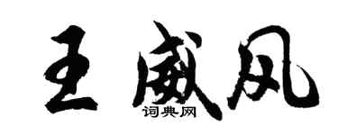 胡問遂王威風行書個性簽名怎么寫