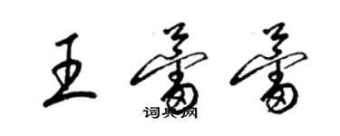 梁錦英王蕾蕾草書個性簽名怎么寫