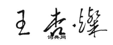 駱恆光王杏燦草書個性簽名怎么寫