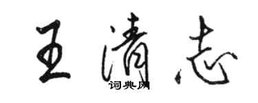 駱恆光王清志行書個性簽名怎么寫