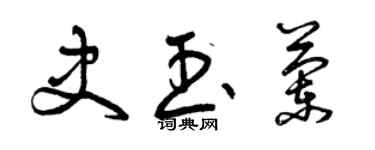 曾慶福史玉蘭草書個性簽名怎么寫