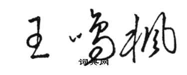 駱恆光王鳴楓草書個性簽名怎么寫