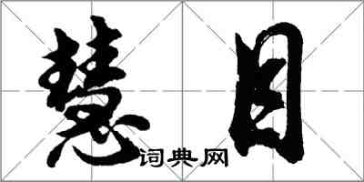 胡問遂慧目行書怎么寫