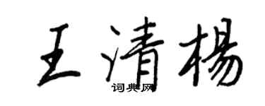 王正良王清楊行書個性簽名怎么寫