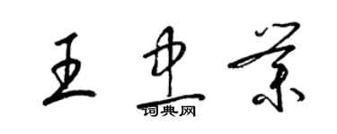 梁錦英王忠業草書個性簽名怎么寫