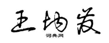 曾慶福王均發草書個性簽名怎么寫
