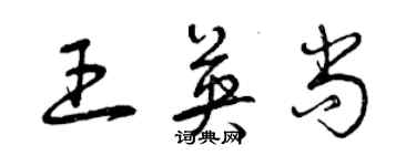 曾慶福王英尚草書個性簽名怎么寫