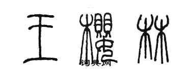 陳墨王櫻林篆書個性簽名怎么寫