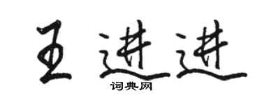 駱恆光王進進行書個性簽名怎么寫