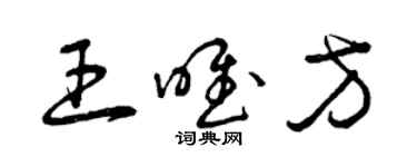 曾慶福王唯方草書個性簽名怎么寫