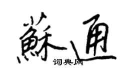 王正良蘇通行書個性簽名怎么寫