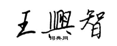 王正良王興智行書個性簽名怎么寫