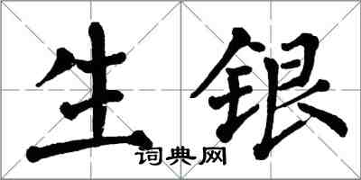 翁闓運生銀楷書怎么寫