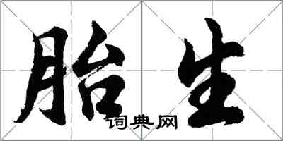 胡問遂胎生行書怎么寫