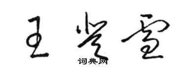 駱恆光王登雪草書個性簽名怎么寫