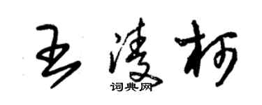 朱錫榮王凌柯草書個性簽名怎么寫