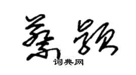 朱錫榮蔡穎草書個性簽名怎么寫