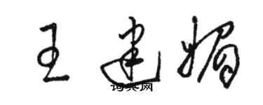 駱恆光王建媚草書個性簽名怎么寫