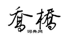 王正良喬橋行書個性簽名怎么寫