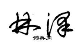 朱錫榮林澤草書個性簽名怎么寫