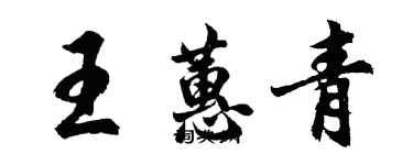 胡問遂王蕙青行書個性簽名怎么寫