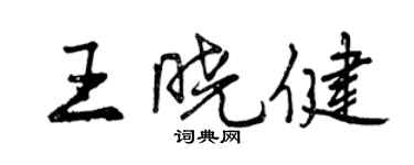 曾慶福王曉健行書個性簽名怎么寫