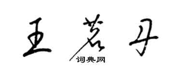 梁錦英王茗丹草書個性簽名怎么寫