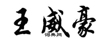 胡問遂王威豪行書個性簽名怎么寫
