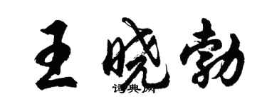 胡問遂王曉勃行書個性簽名怎么寫