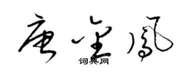 梁錦英唐金鳳草書個性簽名怎么寫