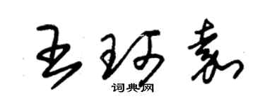 朱錫榮王珂嘉草書個性簽名怎么寫