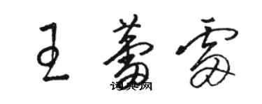 駱恆光王蕾雷草書個性簽名怎么寫