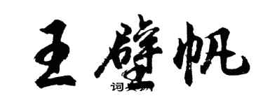 胡問遂王壁帆行書個性簽名怎么寫