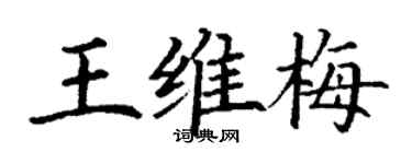 丁謙王維梅楷書個性簽名怎么寫