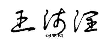 曾慶福王沛潤草書個性簽名怎么寫