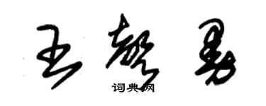 朱錫榮王聲曼草書個性簽名怎么寫