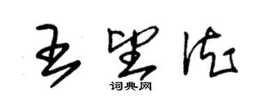 朱錫榮王望德草書個性簽名怎么寫