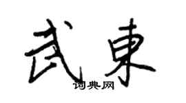 王正良武東行書個性簽名怎么寫