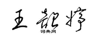 梁錦英王韶婷草書個性簽名怎么寫