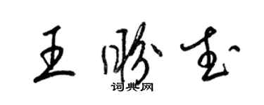 梁錦英王盼武草書個性簽名怎么寫