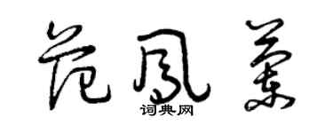 曾慶福范鳳蘭草書個性簽名怎么寫