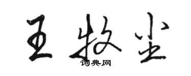 駱恆光王牧塵行書個性簽名怎么寫