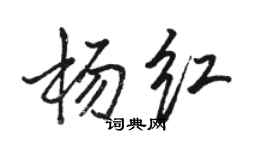 駱恆光楊紅行書個性簽名怎么寫
