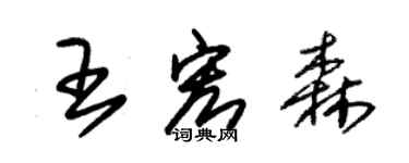 朱錫榮王宏森草書個性簽名怎么寫