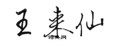 駱恆光王來仙行書個性簽名怎么寫