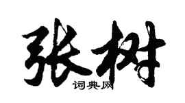 胡問遂張樹行書個性簽名怎么寫